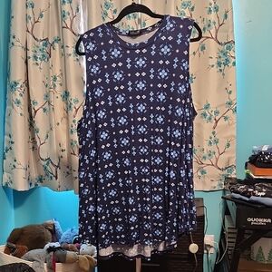 Lane Bryant Navy Floral Tunic